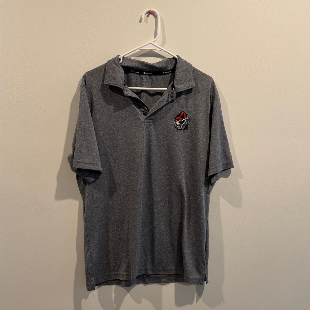 Champion Dark Gray Polo with Embroidered Logo